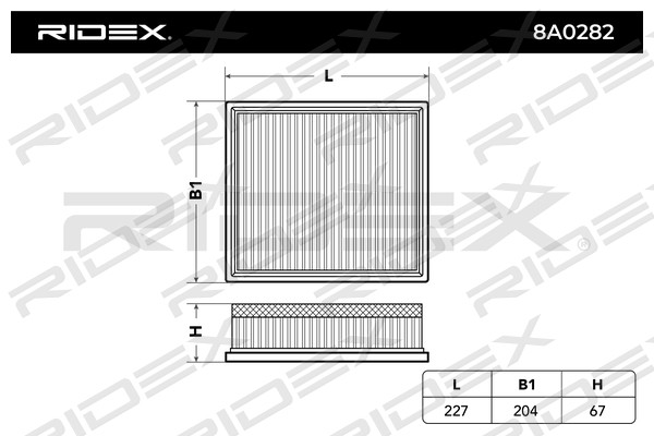 въздушен филтър RIDEX                8A0282