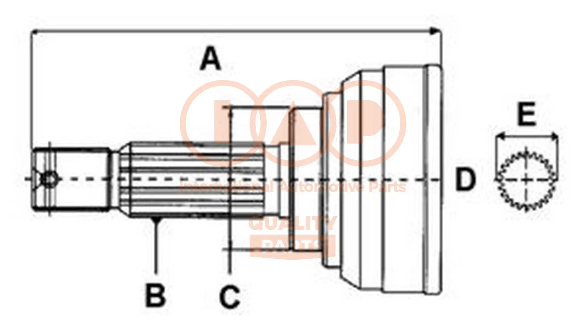 каре комплект, полуоска IAP QUALITY PARTS   