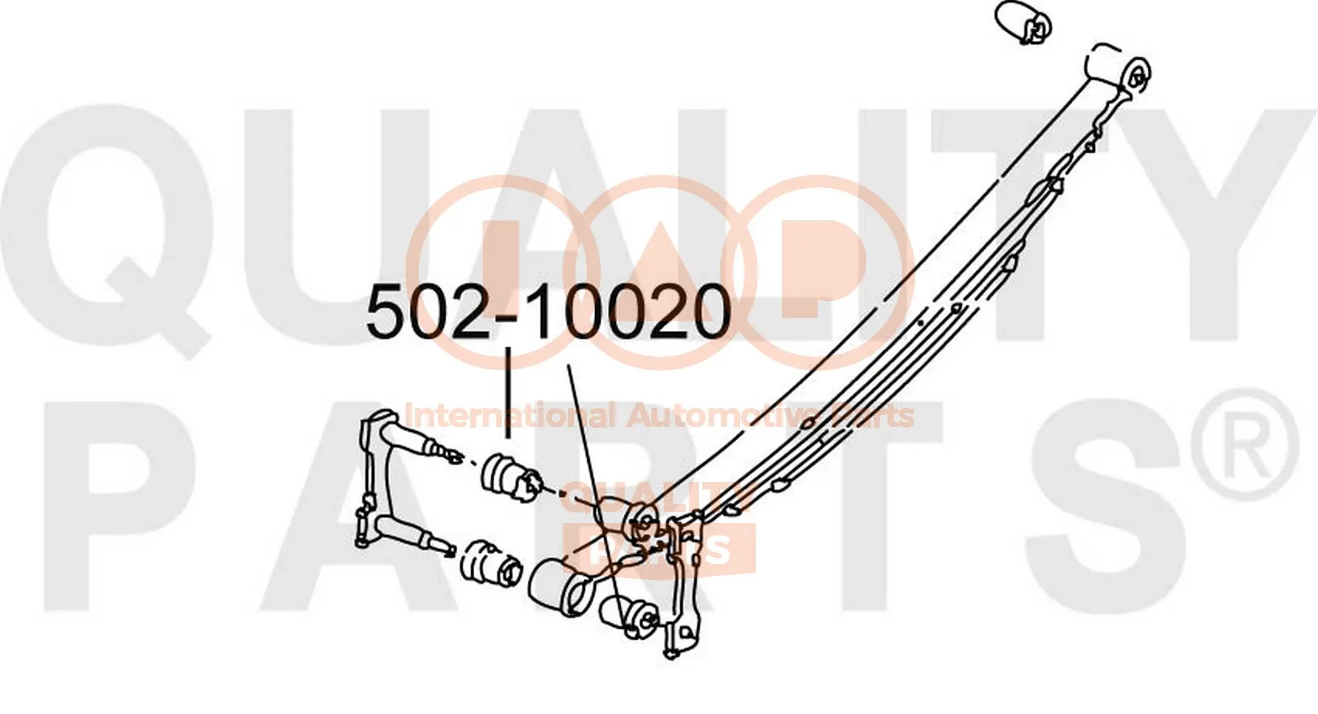 втулка, ресьорен лист IAP QUALITY PARTS   
