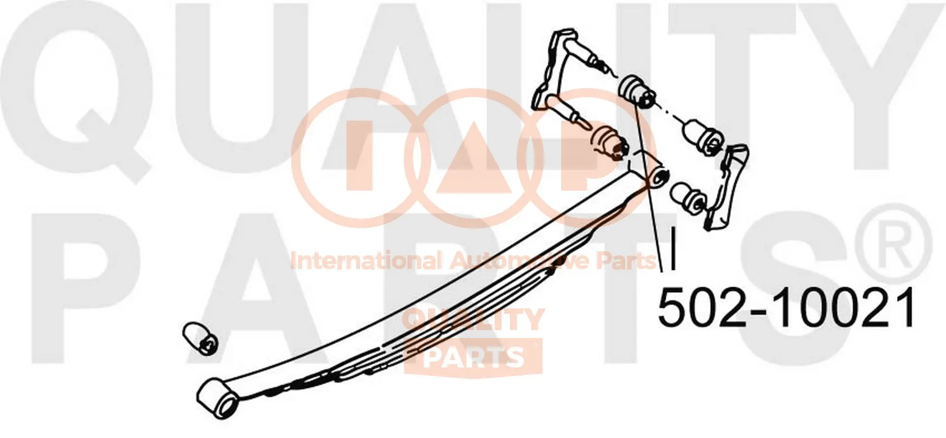 втулка, ресьорен лист IAP QUALITY PARTS   
