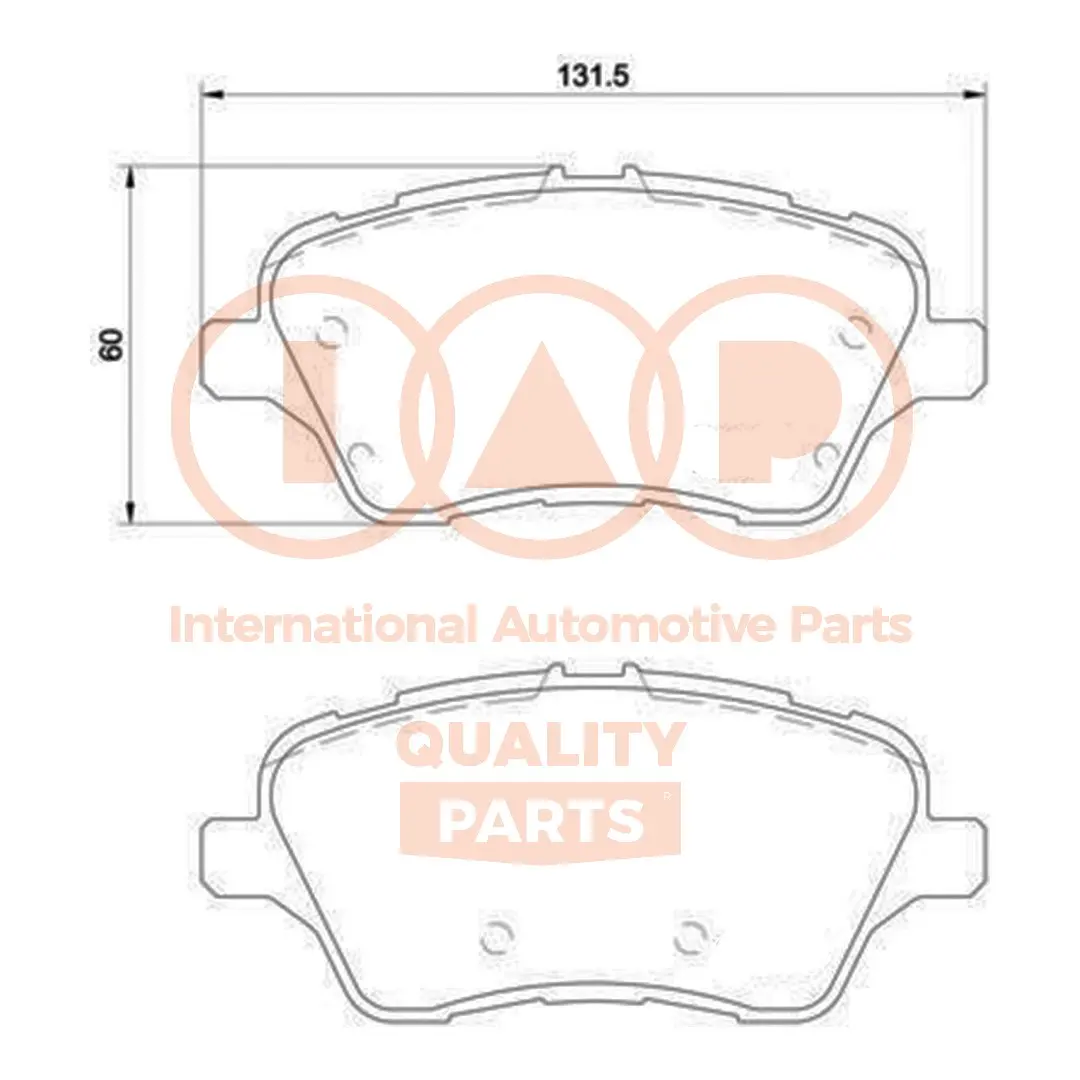 комплект спирачно феродо, дискови спирачки IAP QUALITY PARTS   
