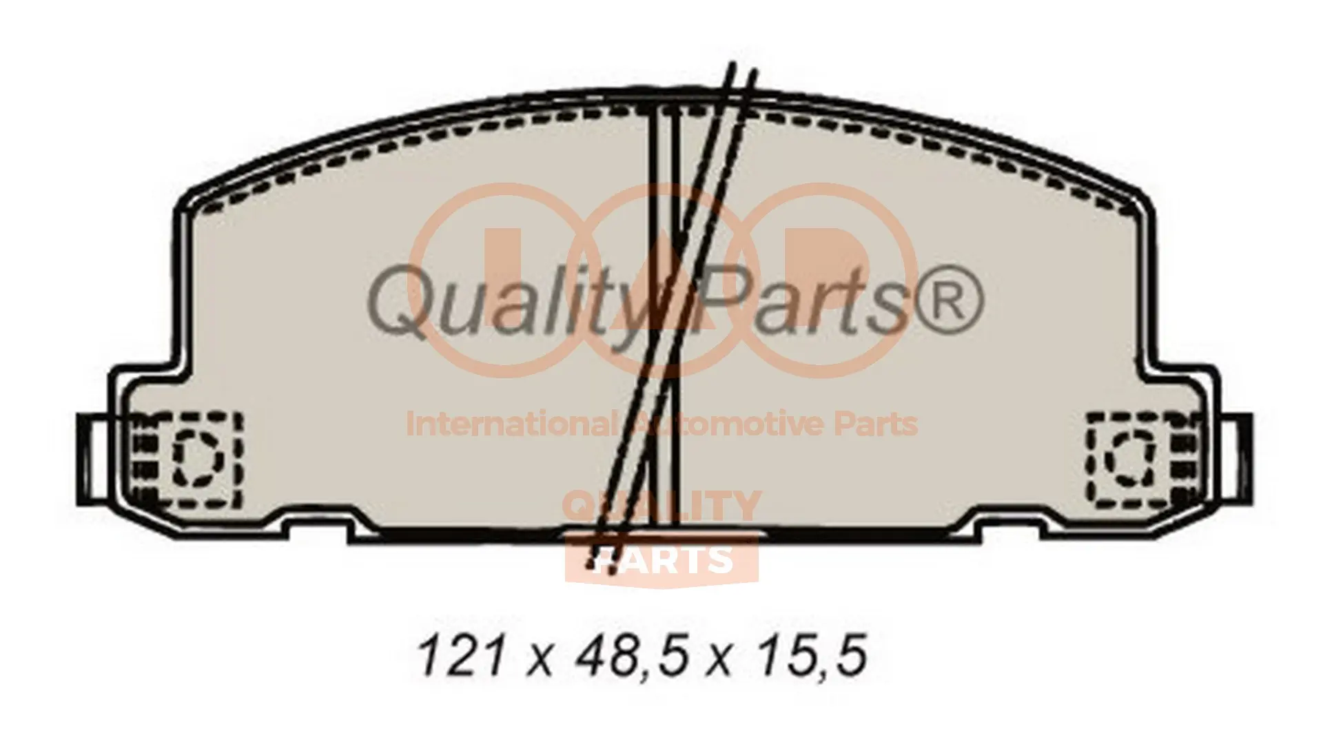 комплект спирачно феродо, дискови спирачки IAP QUALITY PARTS   