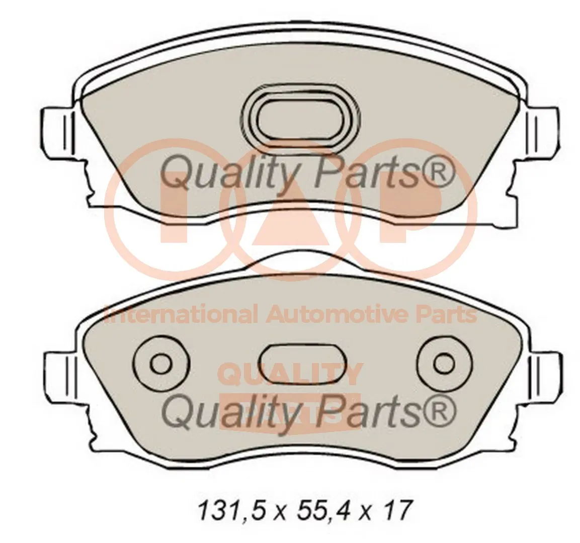 комплект спирачно феродо, дискови спирачки IAP QUALITY PARTS   