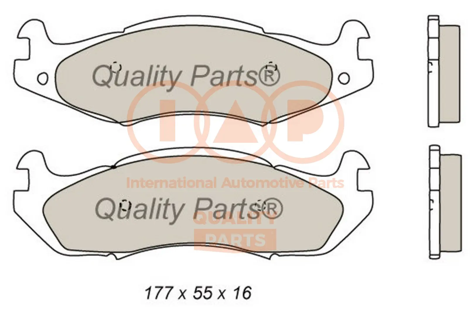 комплект спирачно феродо, дискови спирачки IAP QUALITY PARTS   