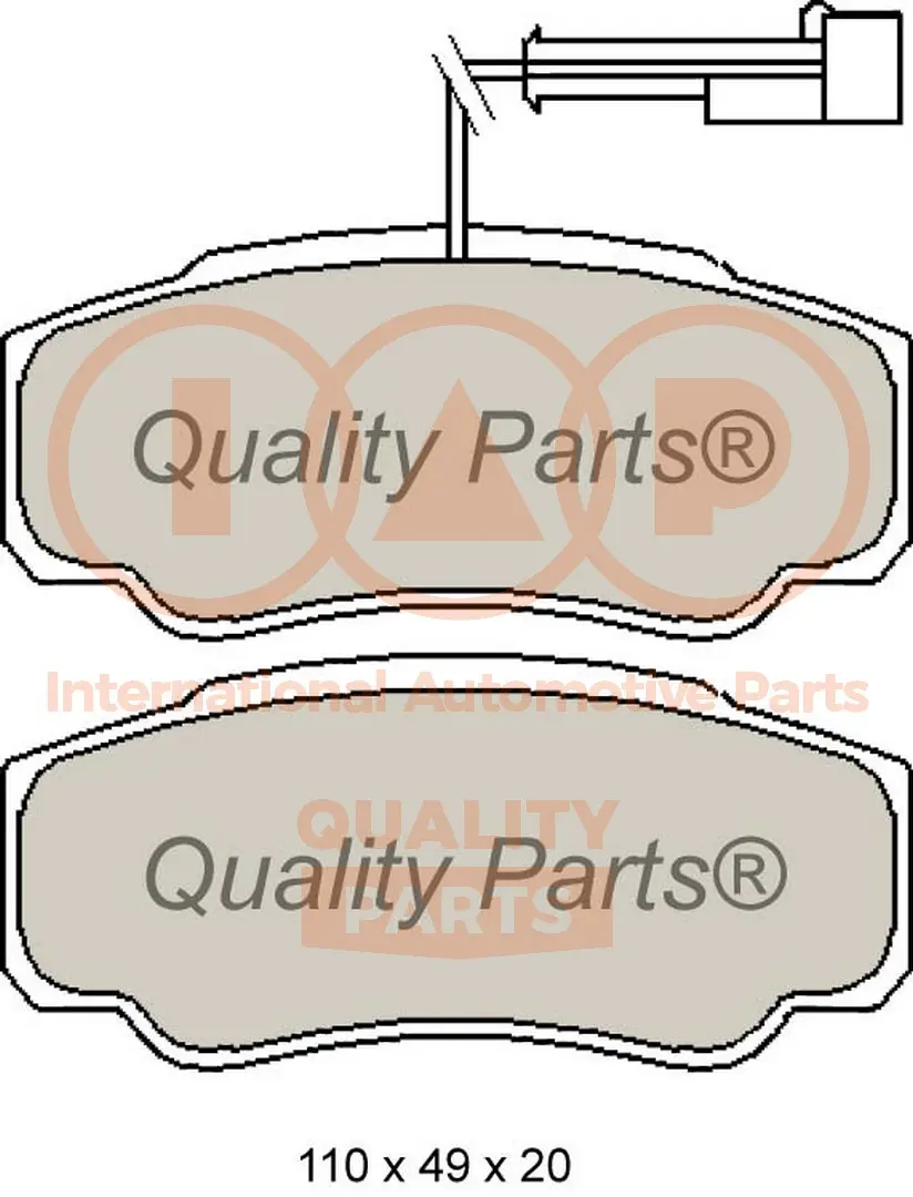 комплект спирачно феродо, дискови спирачки IAP QUALITY PARTS   