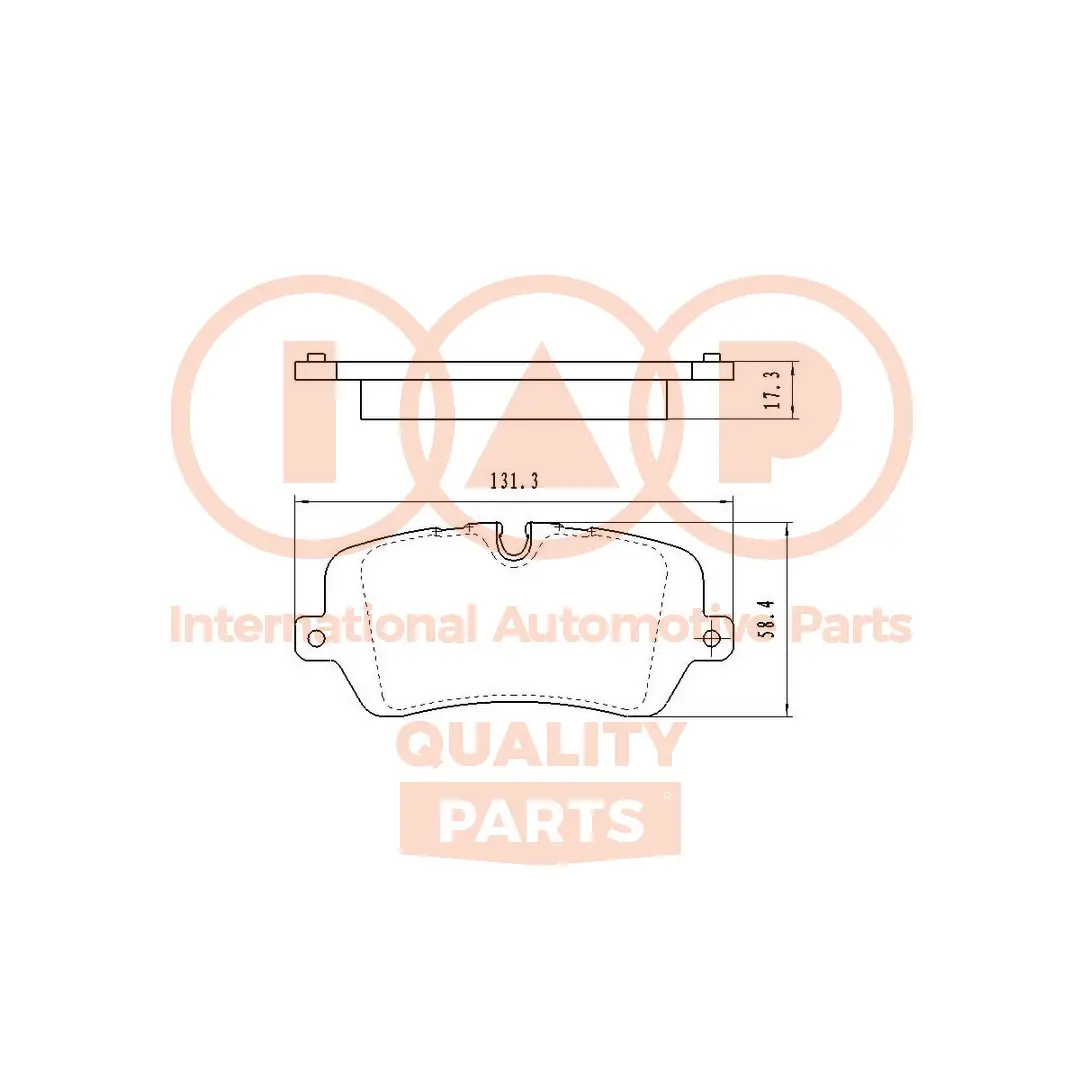 комплект спирачно феродо, дискови спирачки IAP QUALITY PARTS   