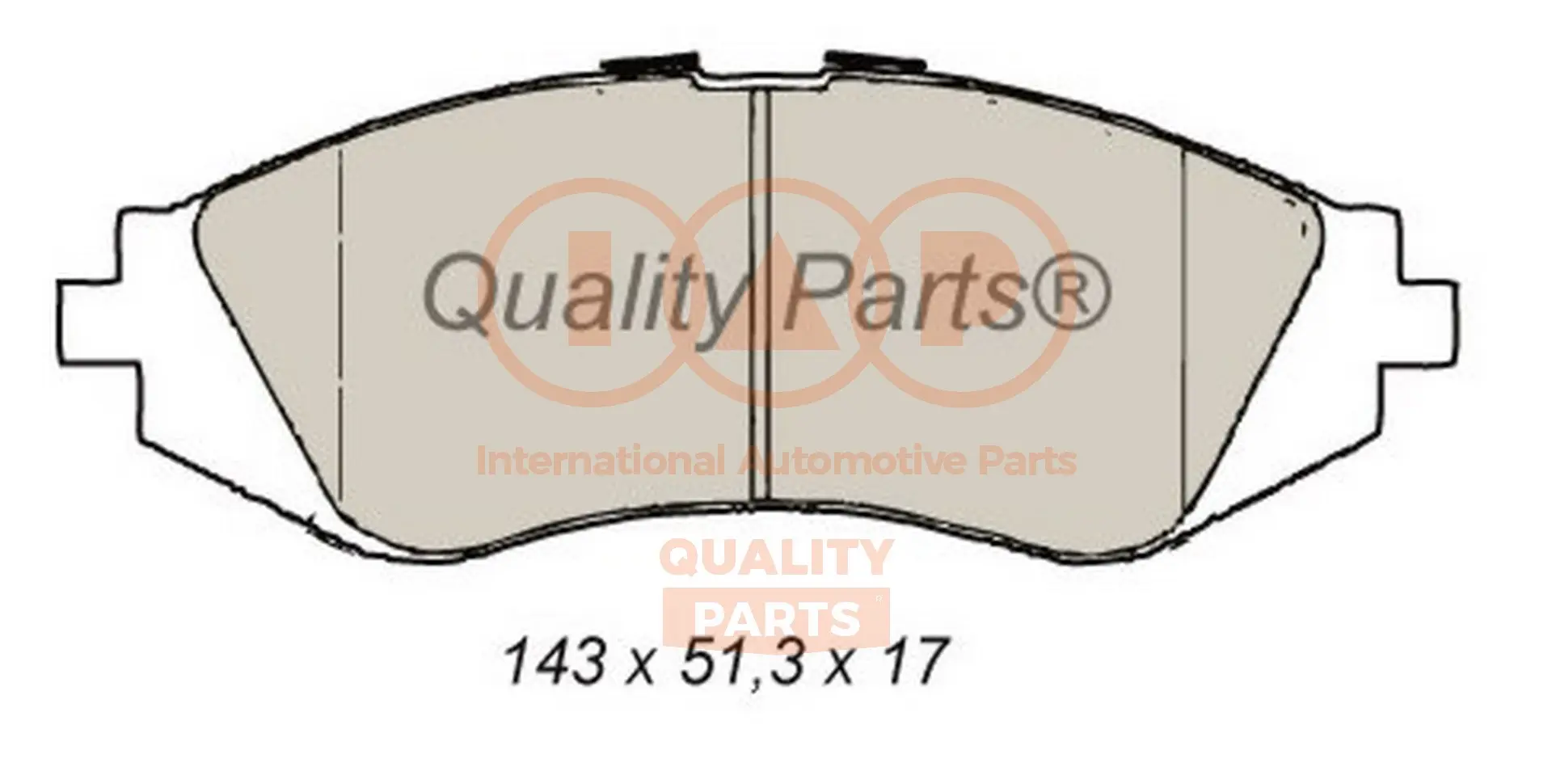 комплект спирачно феродо, дискови спирачки IAP QUALITY PARTS   