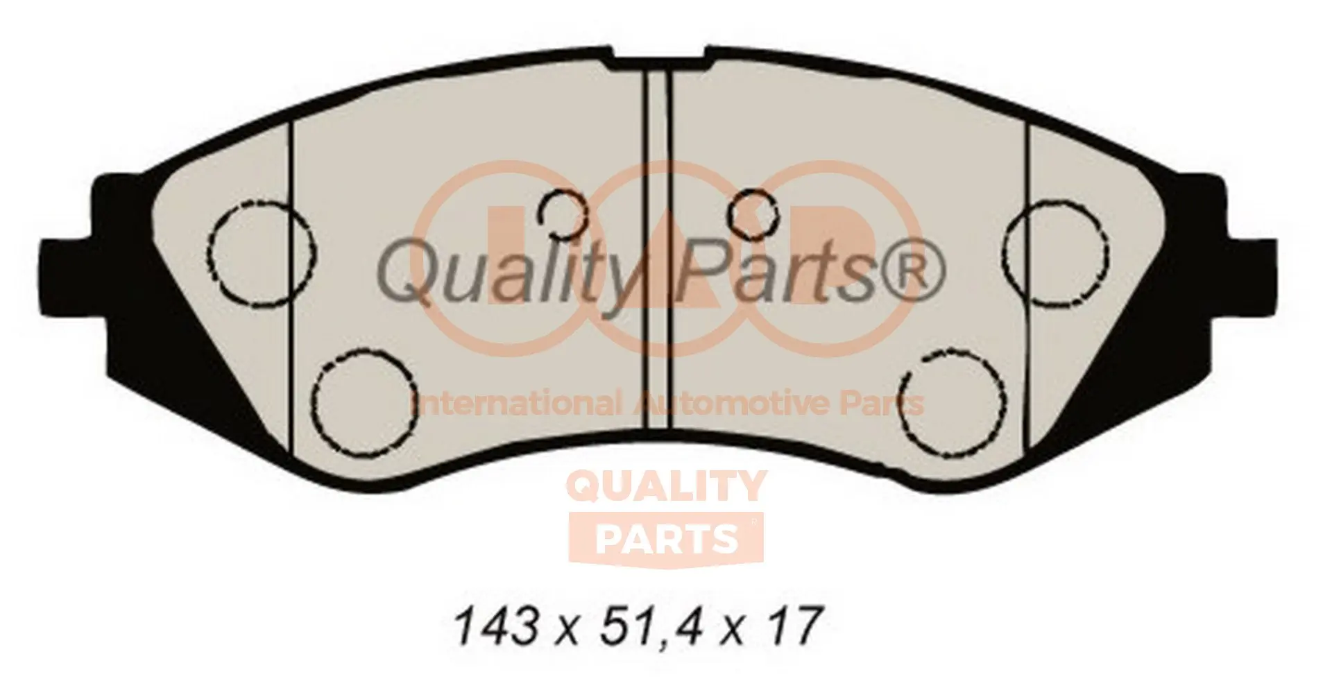 комплект спирачно феродо, дискови спирачки IAP QUALITY PARTS   