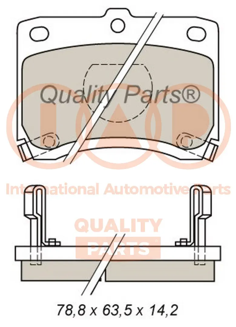Комплект спирачно феродо, дискови спирачки IAP QUALITY PARTS
