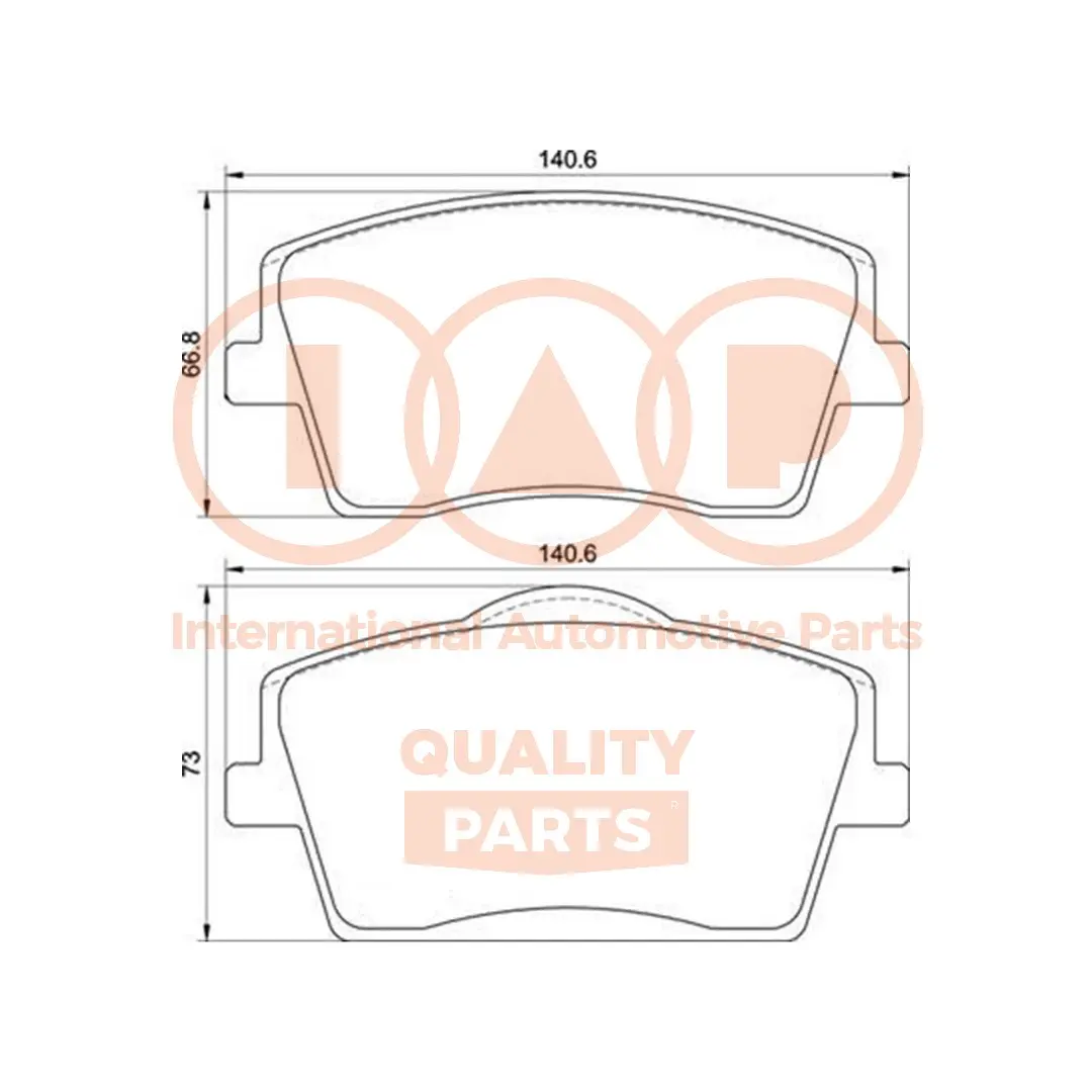 комплект спирачно феродо, дискови спирачки IAP QUALITY PARTS   