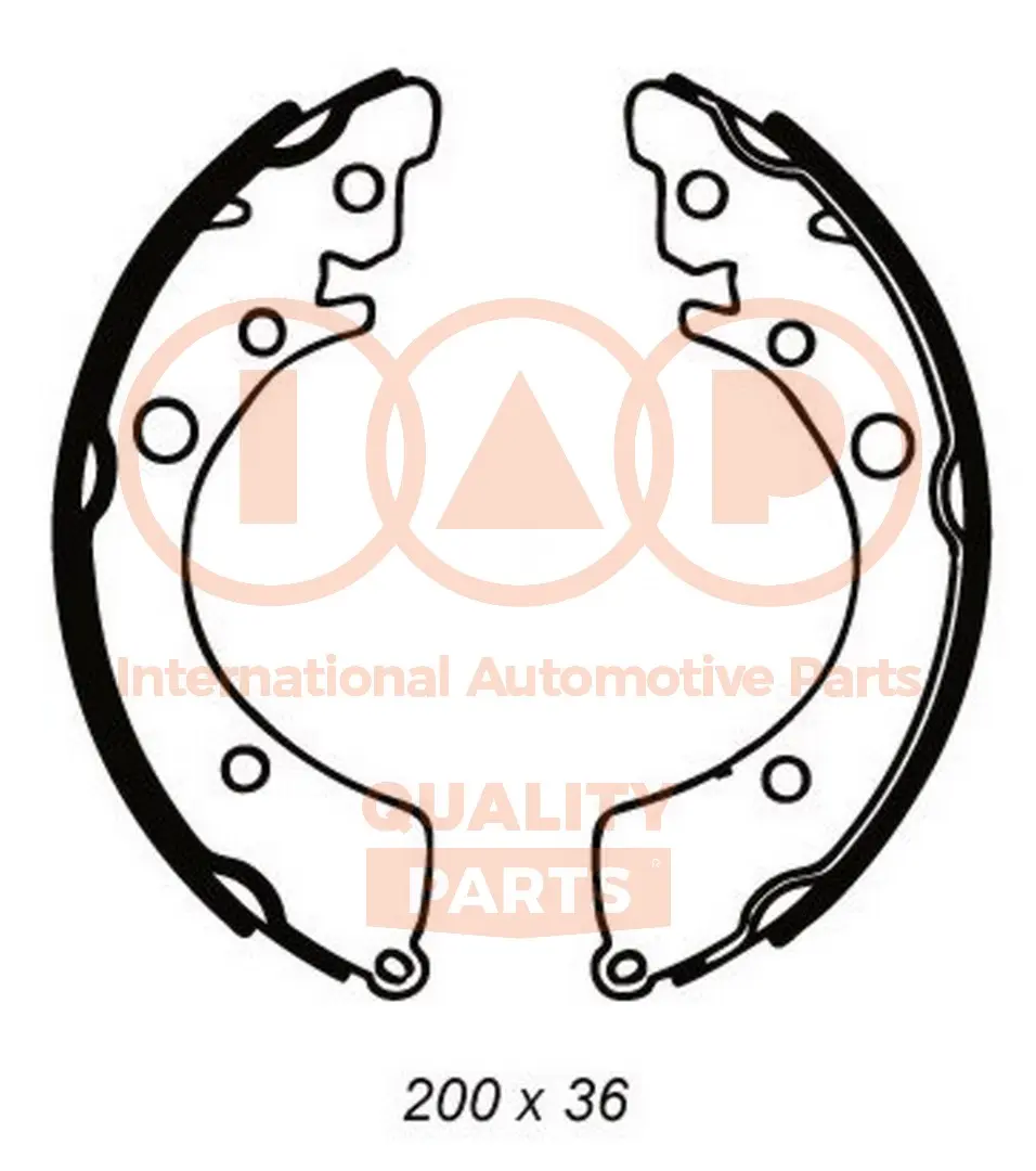 комплект спирачна челюст IAP QUALITY PARTS   