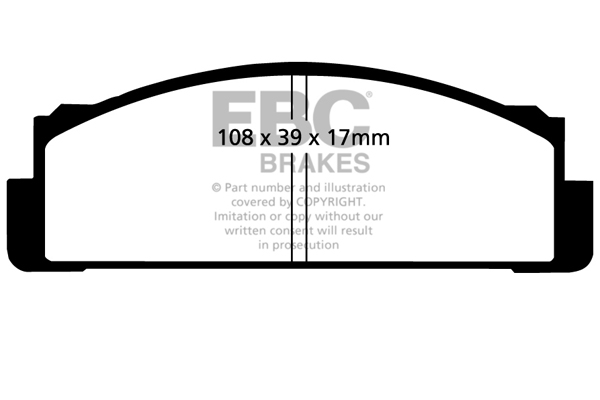 Комплект спирачно феродо, дискови спирачки EBC Brakes