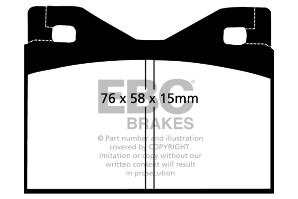 Комплект спирачно феродо, дискови спирачки EBC Brakes