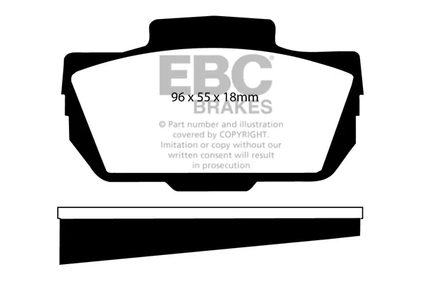 Комплект спирачно феродо, дискови спирачки EBC Brakes