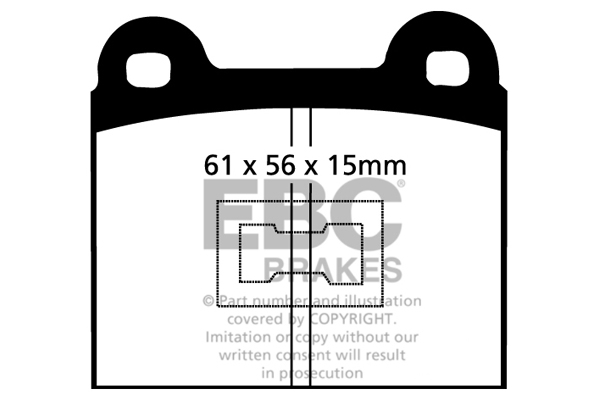 Комплект спирачно феродо, дискови спирачки EBC Brakes