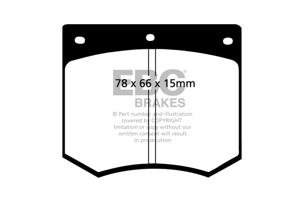 Комплект спирачно феродо, дискови спирачки EBC Brakes