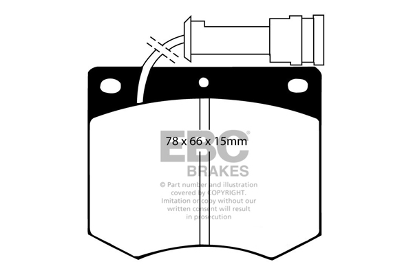 Комплект спирачно феродо, дискови спирачки EBC Brakes