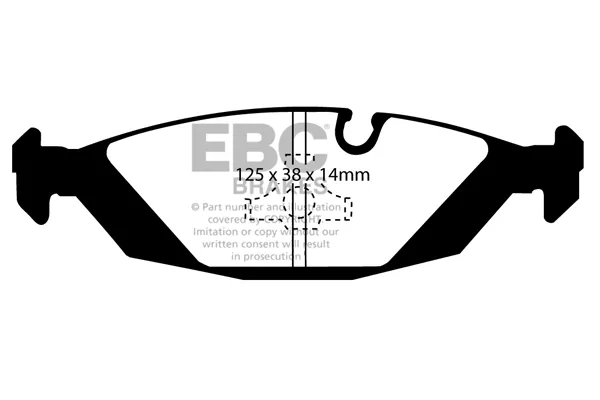 Комплект спирачно феродо, дискови спирачки EBC Brakes