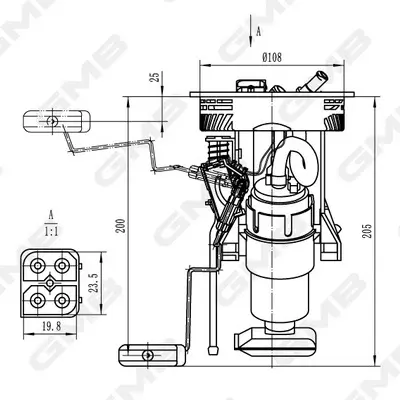 горивопроводен елемент (горивна помпа-сонда) GMB                 