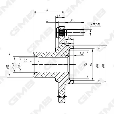 главина на колелото GMB                 