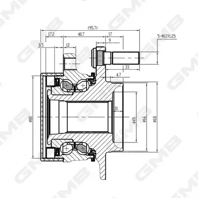 главина на колелото GMB                 