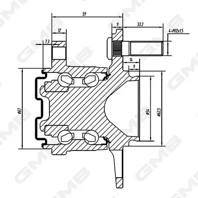 главина на колелото GMB                 