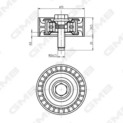 паразитна- водеща ролка, пистов ремък GMB                 