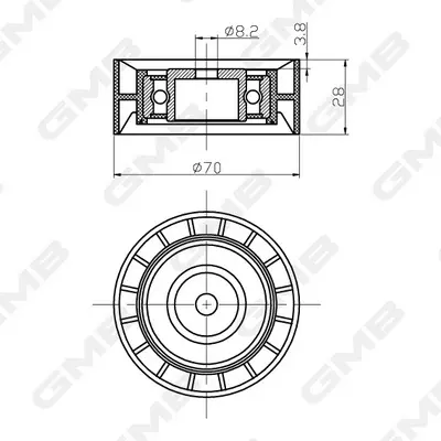 паразитна- водеща ролка, зъбен ремък GMB                 