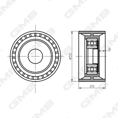 паразитна- водеща ролка, зъбен ремък GMB                 