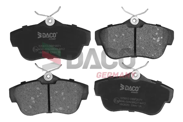 комплект спирачно феродо, дискови спирачки DACO Germany        