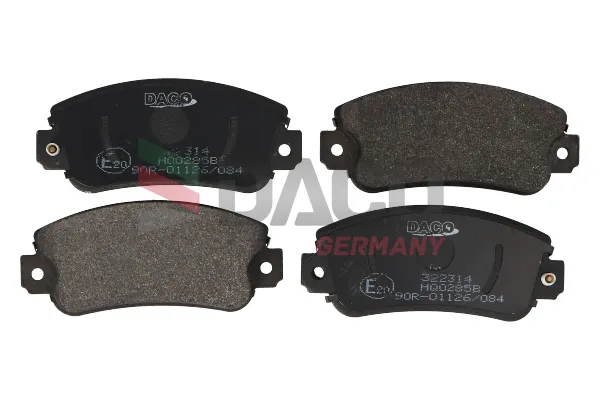 комплект спирачно феродо, дискови спирачки DACO Germany        