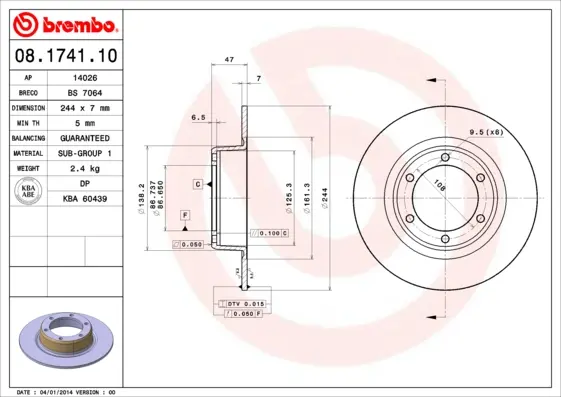 Спирачен диск BREMBO