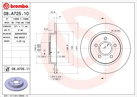 Спирачен диск BREMBO