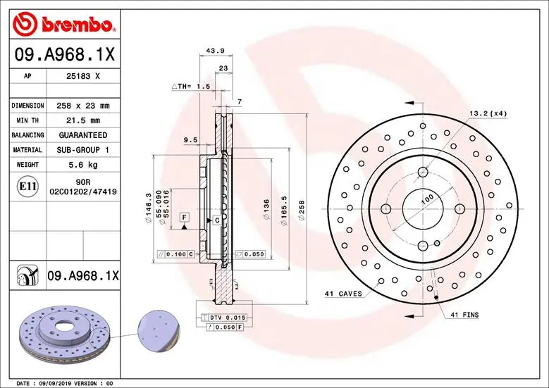 Спирачен диск BREMBO