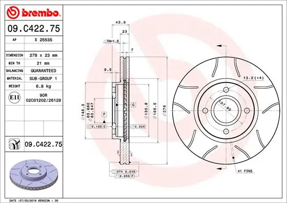 Спирачен диск BREMBO