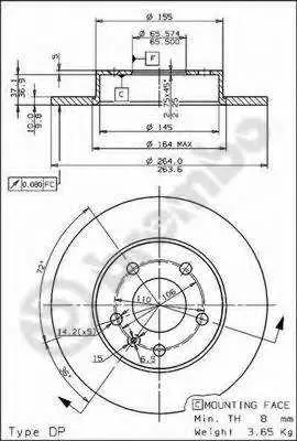 Спирачен диск BREMBO