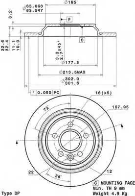 Спирачен диск BREMBO