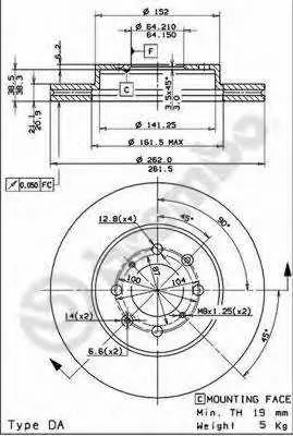 Спирачен диск BREMBO