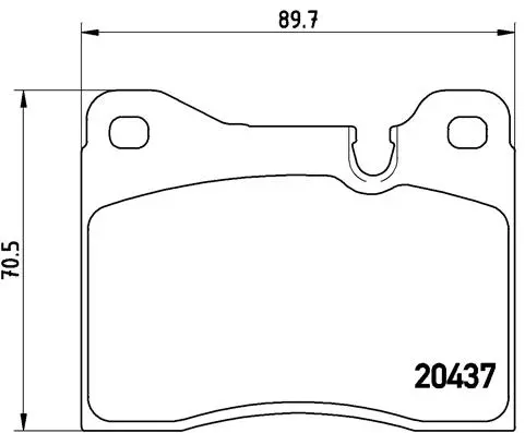 Комплект спирачно феродо, дискови спирачки BREMBO