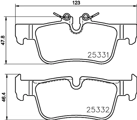 Комплект спирачно феродо, дискови спирачки BREMBO