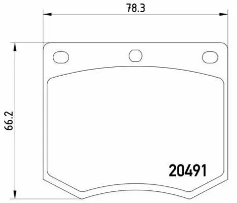 Комплект спирачно феродо, дискови спирачки BREMBO