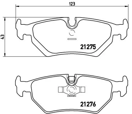 Комплект спирачно феродо, дискови спирачки BREMBO P 36 008