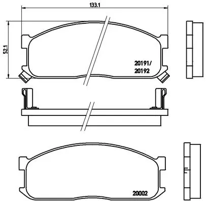 Комплект спирачно феродо, дискови спирачки BREMBO