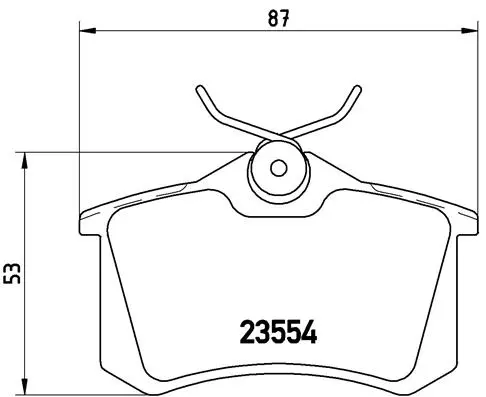 Комплект спирачно феродо, дискови спирачки BREMBO
