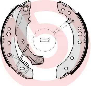 Комплект спирачна челюст BREMBO