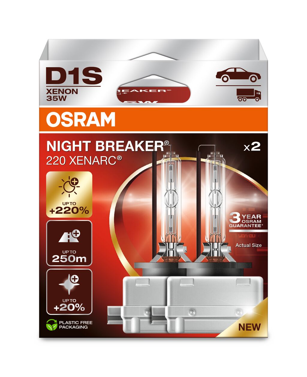XENARC® NIGHT BREAKER® LASER , крушка с нагреваема жичка, фар за дълги светлини ams-OSRAM