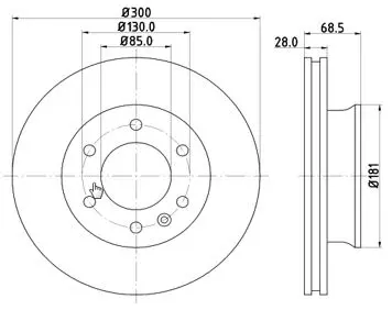 Спирачни дискове за MERCEDES-BENZ SPRINTER 4-t (бордова) платформа/ шаси (B907, B910) 414 CDI на всичките колела (907.143, 907.145, 907.243,... 12108517 MTR                 