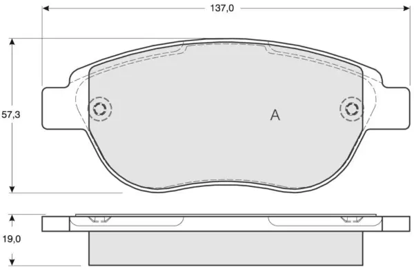 комплект спирачно феродо, дискови спирачки MTR                 