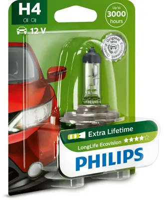 Крушка с нагреваема жичка, фар за дълги светлини PHILIPS