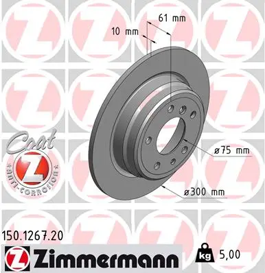 Спирачен диск ZIMMERMANN